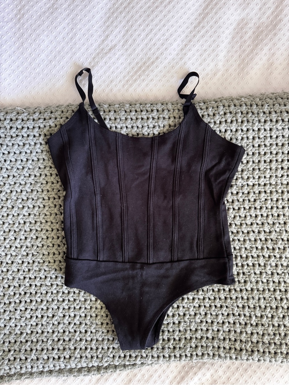 Black Womens One-Piece Bodysuit - Classic Tank Style